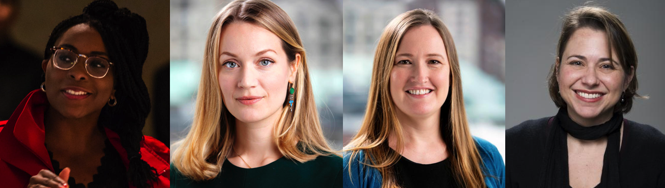 Headshots of Belinda Archibong, Anja Tolonen, Elizabeth Anant, and Sandy Black.